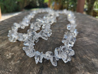 Polished Rock Crystal Hawaii Loo Bead Necklace - Sold Per Item - From Madagascar