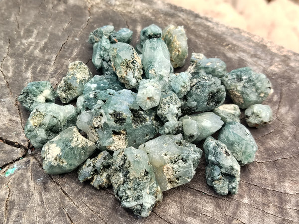 Natural Green Chlorite Quartz Crystals x 1.17 Kg Lot From Zimbabwe