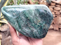 Polished Fuchsite Standing Free Forms x 1 From Madagascar