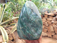 Polished Fuchsite Standing Free Forms x 1 From Madagascar