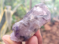 Natural Smokey Window Amethyst Crystals x 12 From Chiredzi, Zimbabwe