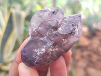 Natural Smokey Window Amethyst Crystals x 12 From Chiredzi, Zimbabwe