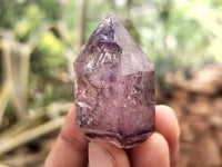 Natural Smokey Window Amethyst Crystals x 12 From Chiredzi, Zimbabwe