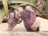 Natural Smokey Window Amethyst Crystals x 12 From Chiredzi, Zimbabwe