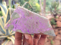 Polished on One Side Stichtite and Serpentine Free Forms x 1 From Barberton, South Africa