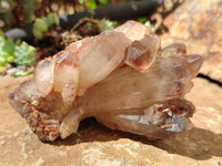 Natural Hematoid Quartz Clusters x 2 From Zambia