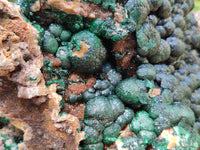 Natural Ball Malachite On Dolomite Matrix Specimen x 1 From Kambove, Congo