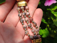 Polished Vintage La Fon Watch with Snakeskin Jasper Beads - Sold Per Item - From South Africa