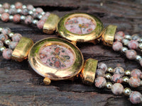 Polished Vintage La Fon Watch with Snakeskin Jasper Beads - Sold Per Item - From South Africa