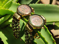 Polished Vintage La Fon Watch with Unakite Beads - Sold Per Item - From South Africa