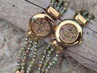 Polished Vintage La Fon Watch with Unakite Beads - Sold Per Item - From South Africa