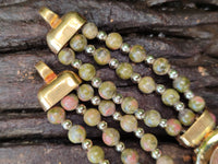 Polished Vintage La Fon Watch with Unakite Beads - Sold Per Item - From South Africa