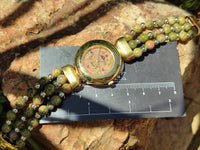 Polished Vintage La Fon Watch with Unakite Beads - Sold Per Item - From South Africa