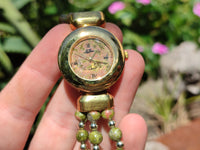 Polished Vintage La Fon Watch with Unakite Beads - Sold Per Item - From South Africa