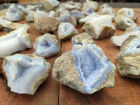 Natural Blue Lace Agate Geode Specimens x 25 Kg Lots - Sold Per Lot - From Malawi