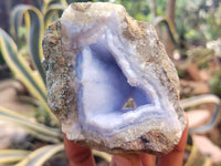 Natural Blue Lace Agate Geode Specimens x 25 Kg Lots - Sold Per Lot - From Malawi