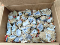 Natural Blue Lace Agate Geode Specimens x 25 Kg Lots - Sold Per Lot - From Malawi