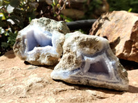 Natural Blue Lace Agate Geode Specimens x 25 Kg Lots - Sold Per Lot - From Malawi