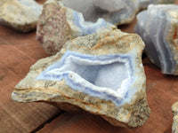 Natural Blue Lace Agate Geode Specimens x 25 Kg Lots - Sold Per Lot - From Malawi