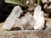 Natural White Quartz Clusters x 35 From Mpika, Zambia