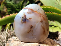 Polished Dendritic Agate Standing Free Forms x 5 From Madagascar