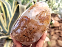 Polished Dendritic Agate Standing Free Forms x 5 From Madagascar