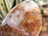 Polished Dendritic Agate Standing Free Forms x 5 From Madagascar