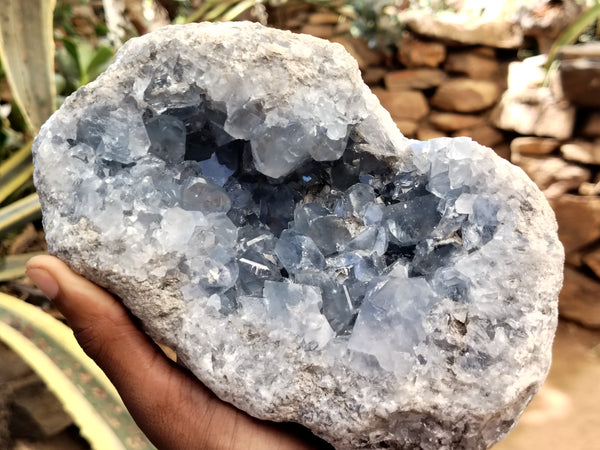 Natural Celestite Geode Specimen x 1 From Sakoany, Madagascar