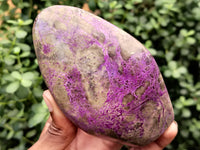 Polished Stichtite and Serpentine Standing Free Form x 3 From Barberton, South Africa