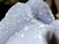 Natural Blue Lace Agate Geode Specimens x 3 From Malawi