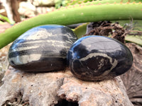 Polished Pharaoh Stone Galet / Palm Stones x 6 From Zimbabwe