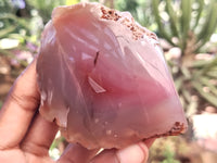 Polished On One Side Red Sashe River Agate Nodules x 6 From Zimbabwe