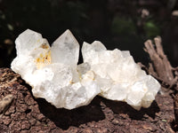 Natural Limonite Quartz Clusters x 12 From Solwezi, Zambia