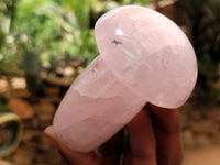 Polished Rose Quartz Mushrooms x 5 From Madagascar