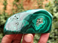 Polished Flower Banded Malachite Free Forms x 12 From Congo