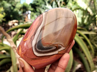 Polished Polychrome Jasper Standing Free Forms x 3 From Mahajanga, Madagascar