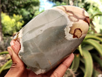 Polished Polychrome Jasper Standing Free Forms x 3 From Mahajanga, Madagascar