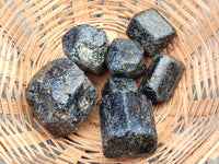 Natural Alluvial Schorl Black Tourmaline Crystals x 179 From Zimbabwe