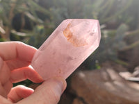 Polished Double Terminated Rose Quartz Points x 6 From Ambatondrazaka, Madagascar