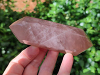 Polished Double Terminated Rose Quartz Points x 6 From Ambatondrazaka, Madagascar