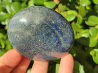 Polished Lazulite Palm Stones x 12 From Madagascar