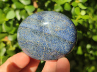 Polished Lazulite Palm Stones x 12 From Madagascar