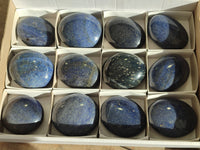 Polished Lazulite Palm Stones x 12 From Madagascar