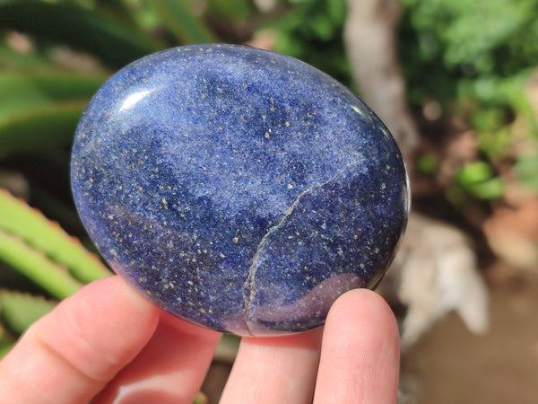 Polished Lazulite Palm Stones x 12 From Madagascar