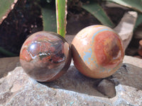 Polished Polychrome Jasper Spheres x 6 From Mahajanga, Madagascar