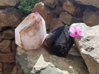 Polished Window Amethyst Quartz Crystals x 2 From Akansobe, Madagascar