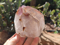 Polished Window Amethyst Quartz Crystals x 2 From Akansobe, Madagascar