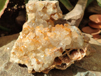 Natural Limonite Quartz Clusters x 3 From Solwezi, Zambia