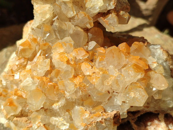 Natural Limonite Quartz Clusters x 3 From Solwezi, Zambia