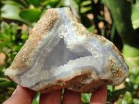 Natural Blue Lace Agate Geode Specimens x 12 From Nsanje, Malawi